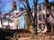 North America, USA, District of Columbia, Washington DC, building facade of Georgetown Canal Road