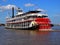 North America, USA, Louisiana, New Orleans, paddle wheel boat on the Mississippi