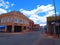 North America, USA, New Mexico, Santa Fe, adobe brick facade