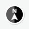 North arrow icon or N direction and navigation point symbol