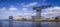 North Bank of the River Clyde, showing the Armadillo, the Finnieston Crane and the North Rotunda.