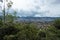 North Bogota city landscape of a top mountain view