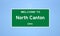 North Canton, Ohio city limit sign. Town sign from the USA