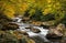 North Carolina Autumn Cullasaja River Scenic Landscape