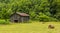 North Carolina Barn With Round Bales in Field 6