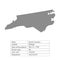 North Carolina. States of America territory on white background. Separate state. Vector illustration