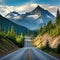 North Cascades Highway  Made With Generative AI illustration