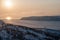 North coast sea of Okhotsk, sunset