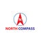 North compass direction logo concept