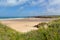 North Cornwall sandy beach Cornish sandy beach Harlyn Bay Cornish coast England UK near Padstow and Newquay