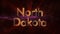 North Dakota - Shiny looping state name text animation