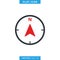 North direction arrow compass icon vector design template