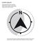 North Direction Compass Icon - Sticker Vector Graphic