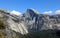 North Dome, Half Dome, and Yosemite Valley