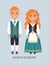 North Europe People, Customs Vector Illustration