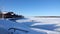 North harbour of Lulea in winter in Sweden