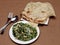 North Indian Methi chaman curry, butter naan