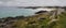 North Ireland coastline during rainy day