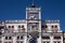 North Italy, Venice, Clock tower of St. Mark, St. Mark\'s Square, decorated with sculpture of winged lions