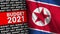 North Korea Flag with Budget 2021 Title