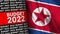 North Korea Flag with Budget 2022 Title