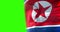 North korea flag waving texture fabric background, crisis of north and south korea, korean risk nuclear bomb war concept