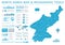 North Korea Map - Info Graphic Vector Illustration