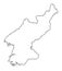 North Korea outline map