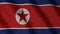 North Korean flag waving in the wind.