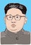 North korean president kim jong un vector