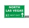 NORTH LAS VEGAS road sign isolated on white