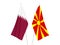 North Macedonia and Qatar flags