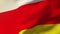 North Ossetia flag waving in the wind. Looping sun