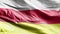 North Ossetia textile flag slow waving on the wind loop