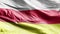 North Ossetia textile flag waving on the wind loop