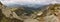 North panorama view from summit of Dumbier in Nizke Tatry mountains