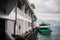 North Point Ferry Pier with Green Ferry parked beside in Hong Kong