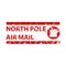 North pole air mail rubber stamp for post office new year and christmas