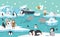 North pole artic animals background