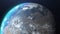 North Pole, Earth Space view Map ,Outer Space Travel Concept 3D  , North Pole