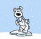 North Pole polar bear cartoon illustration