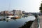 North Quay marina Weymouth Dorset UK with boats and yachts on a calm summer day