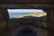 The North Sea seen from within a world war two artillery bunker, Hirtshals, Denmark