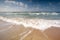 North sea waves on beach