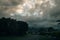 North Shore of Kauai - Panoramic view of Hanalei Bay Overlook at the north shore on sunset