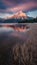 North shore of Mono Lake bathed in ethereal sunrise glow