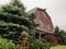 North Syracuse, New York, USA. November 10, 2018. Past North Syracuse landmark, the Hafner`s Red Barn Country Store, once a larg