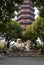 North temple pagoda with Budai or Hotei statue, Suzhou China