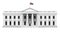 North View of the White House with No Extra Roof Structures â€“ Isolated. 3D Illustration