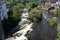 North Wales, Llangollen.  A bight spring day.  The river Dee flows to the town bridge.